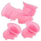 HIAKDOFT Botas Impermeables para Perros y Gatos Ajustables Antideslizantes y Ligeras Protectoras para Patas Lluvia y Nieve de Rosa
