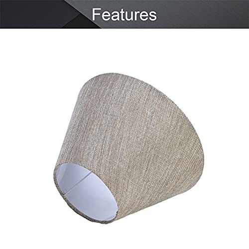 Image of Lamp Shade,Fabric Floor Lamp Shade for E27 Base UNO Style with Adpter for E14 Base Fabric Hand Crafted (Coffee Gold)