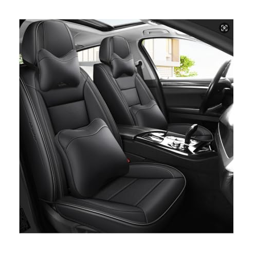 Housses de siège de voiture pour Volvo V40 XC60 XC90 - Jeu d'accessoires en cuir noir.