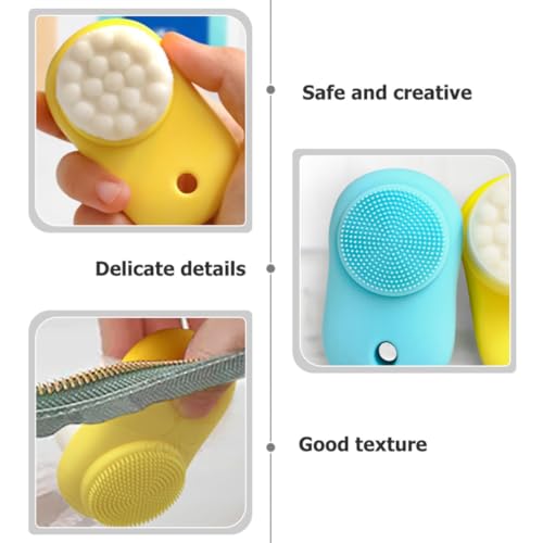 Cepillo facial de silicona de doble cara para eliminar impurezas con masaje profundo 7