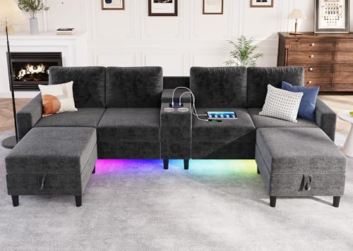 ZSDT Sectional Couches for Living Room, 6 Seat Sectional