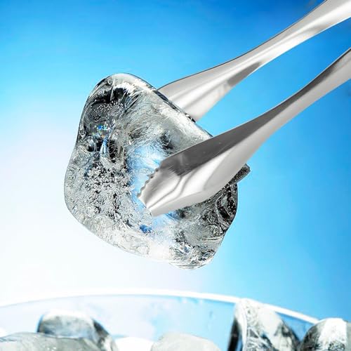 ملقط مكعبات الثلج من الفولاذ المقاوم للصدأ من راج، فضي - RK0021