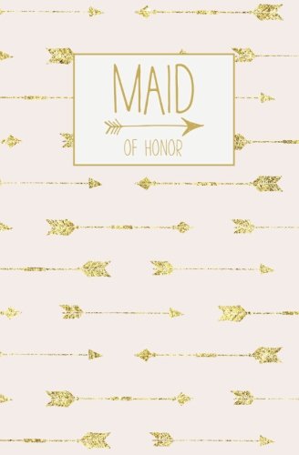Maid of Honor: Notebook, Rose Gold Blank Wedding Planning Journal, 110 Lined Pages