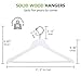 Amber Home White Wooden Hangers 10 Pack, White Wood Coat Hangers with Non Slip Pant Bar, Clothes Hangers for Shirts, Jackets, Dress (White, 10)