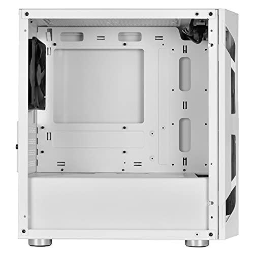 Gabinete SilverStone FARA H1M Blanco para Micro-ATX con panel de vidrio templado y ventiladores ARGB miniatura 5