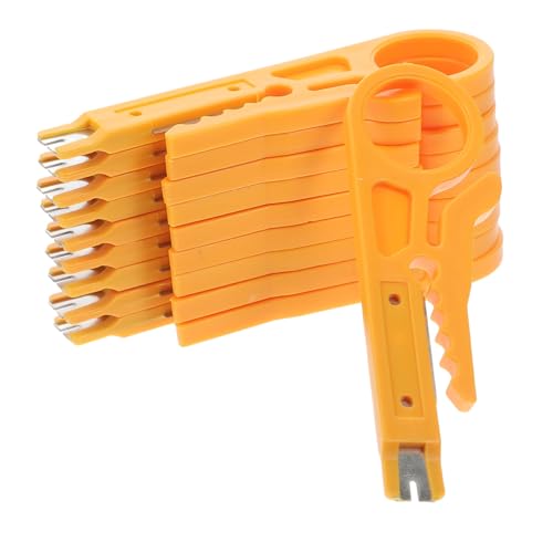 WOONEKY 10 Piezas Pelacables Multiusos con Alicates Crimpadora y Cortador para Cables Utp Stp Herramienta Portátil para Pelar y Crimpar Cables de Datos y Telefonía Mango Abs Resistente