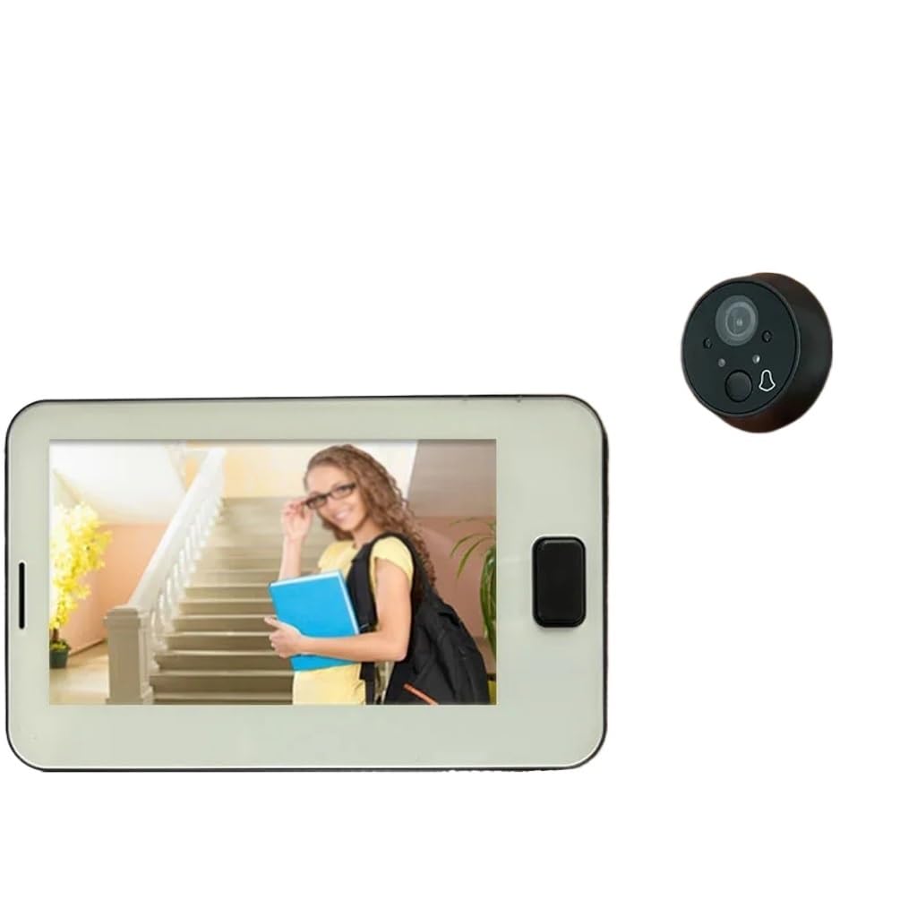 MOBYGKFY 4.3 Inch IR Night Vision Doorbell Camera Peephole Viewer Door Bell Smart Home Monitor Digital