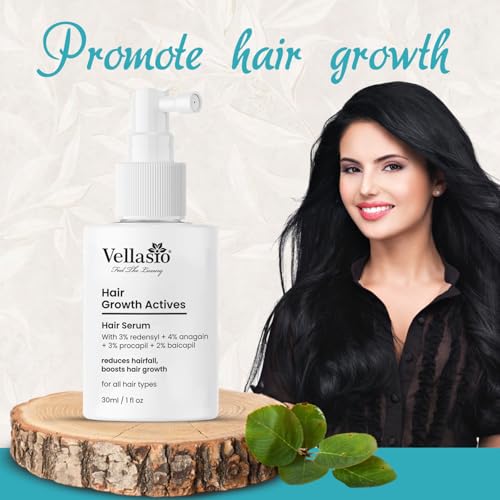 Vellasio Advance Hair Growth Serum - Reduces Hairfall, Boosts Hair Growth with 3% Redensyl, 4% Anagain, 3% Procapil, 2% Baicapil - 30 ml for All Hair Types