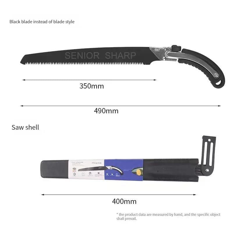 Image of Hand Pruning Saw - Curved Blade Tree Cutter with Blade Sleeve | Sharp Triple-Edge Teeth | Rust-Resistant Steel | Manual Saw for Gardening, Branch Cutting & Trimming (Pack-1)