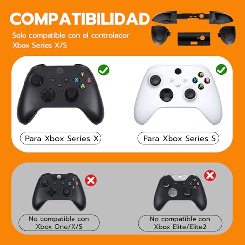 Mcbazel Botones de Repuesto LB RB LT RT, Botones de Parachoques con Kit de Destornillador T6 T8 Compatible con Controlador Xbox Series X/S - imagen 3