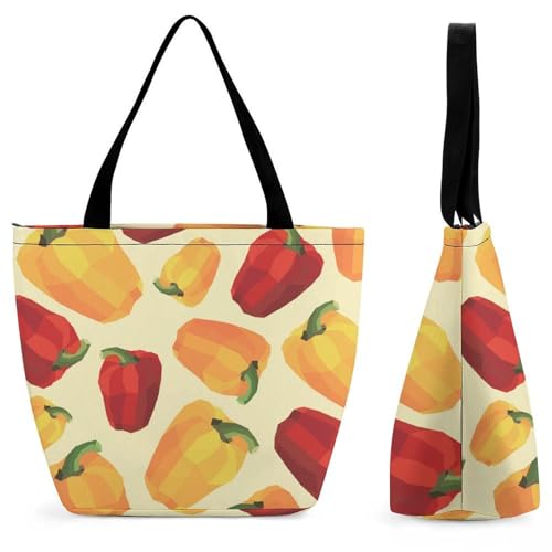 Sac à bandoulière poivrons colorés grand format 28.5cm