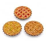LUOZZY 3pcs Miniature Food Model Lifelike Dessert Model Doll House Pies Miniature Desserts Accessories