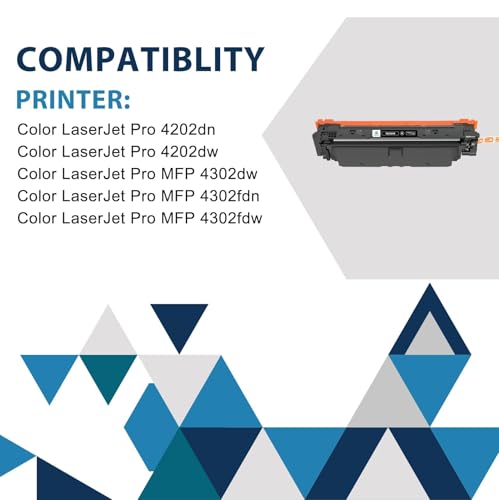 220X 220A Toner Mit Chip für HP 220X Toner Set kompatibel für Color Laserjet Pro MFP 4302dw 4302fdw 4202dw 4202dn 4302fdn (4Pack: W2200X W2201X W2202X W2203X, Schwarz Cyan Gelb Magenta)
