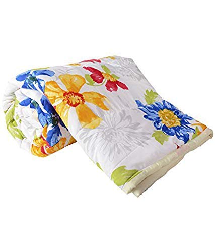 Sunflower Floral Print AC Dohar/Summer Poly Cotton AC Blanket (Multicolor, Set of 1) (Double Bed (85 x 90 Inches))-image-22