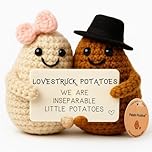 Love Potatoes© | Idea Couple Gift | Romantic Plush | For Him & Her | Surprise Valentine’s Day Anniversary Wedding | I Love You | Partner Boyfriend Girlfriend | Distance Relationship | Cute Pocket Hug