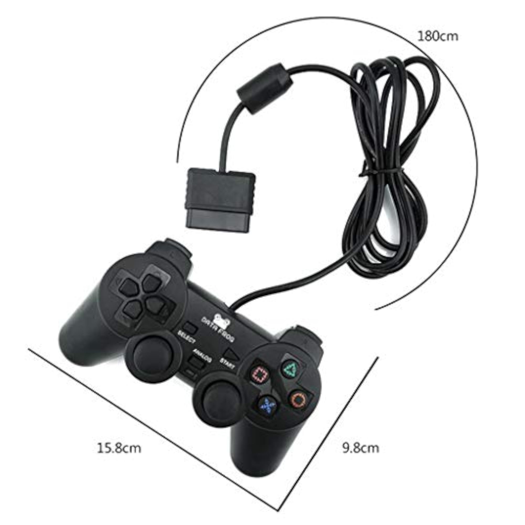 Wireless Gamepad Controller Twin Shock for PS2 Console