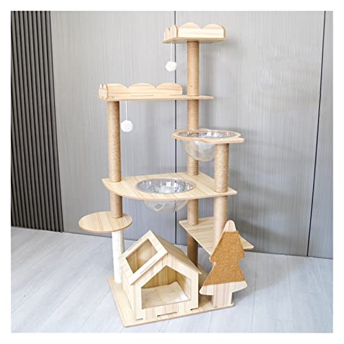 Arbre à chat avec cadre d'escalade planche à gratter étagère capsule - 4