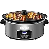 Magnifique 7-Quart Programmable Slow Cooker with Keep Warm Setting, Digital Timer - Perfect Kitchen Small Appliance for Family Dinners - Large Enough to Serve 8+ People