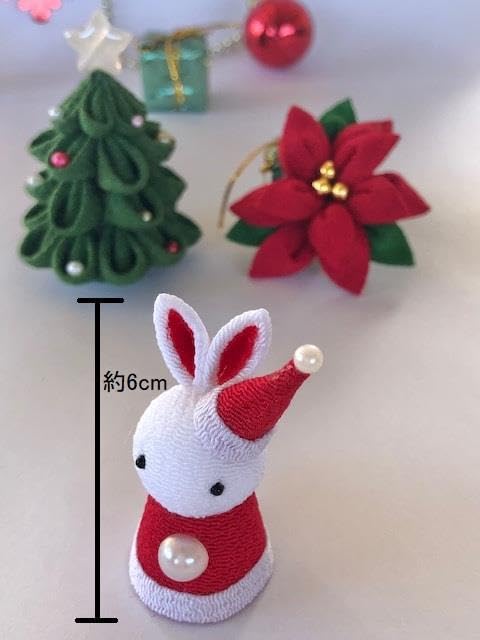 Amazon | 赤 ポインセチア うさぎ クリスマスツリー サンタ つまみ細工