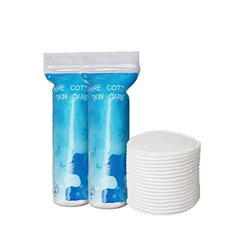 Cotton Rounds for Face Cosmetic Pads Round Lint Free Organic Makeup Remover Pure Natural Biodegradable Cotton Rounds 80Count 2PACK