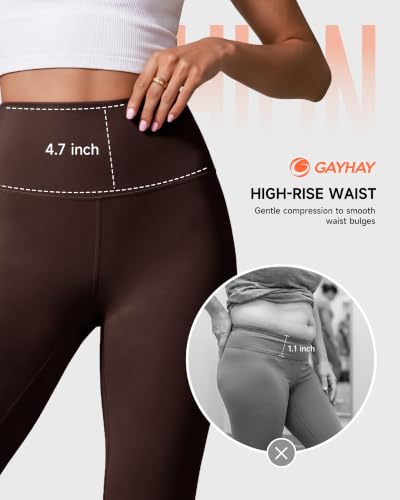 Image of GAYHAY High Waisted Leggings with Pockets for Women - Buttery Soft Yoga Pants for Gym Workout, Athletic Running