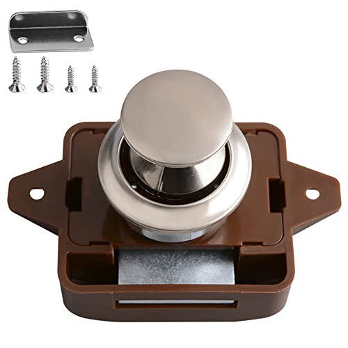 Bouton Poussoir Loquet Serrures pour Camping-Car Serrure de Meuble Boutons Poussoir Porte Serrure de Porte Meuble Fermoir pour de Placard de Camping Cars de...