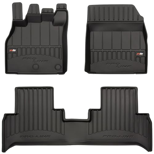 Tapis de Sol Caoutchouc Premium Renault Scenic III Finition Noire 3D
