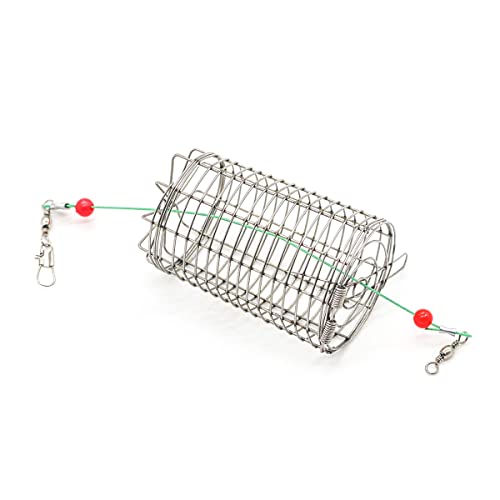 Uperuper 10Pcs Fishing Bait Trap Cage Feeder, Baits Cage Basket Holder Coarse Lure Feeder Fishing Tackle Kit, Size L/M/S #TOP5