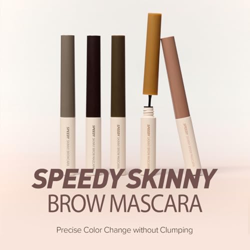 Image of PERIPERA Speedy Skinny Brow Mascara (04 ASH BROWN), Tinted Eyebrow Mascara with Slim Precision Brush, Clump-Free Natural Brows, K Beauty, Korean Makeup
