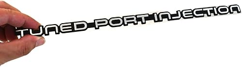 1 emblema de parachoques trasero de inyección de puerto sintonizado Camaro 1982-1992 3D (plata negro)