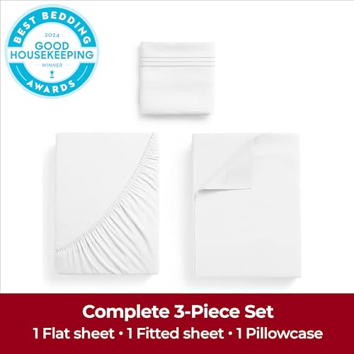 image for Mellanni Extra Deep Twin XL Sheets - 3 PC Iconic Collection Bedding - 