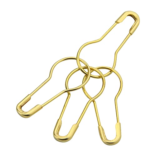 WGCD 1000 pines de cobre de 2 cm para bombilla, pin de calabash, alfiler de seguridad para bricolaje accesorios del hogar (dorado)