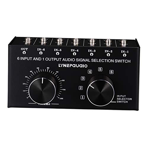Commutateur de signal audio 3.5mm pour brancher 6 appareils