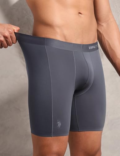 Image of U.S. Polo ASSN. Men's Nylon Micro Fibre Seamless Underwear Long Trunks