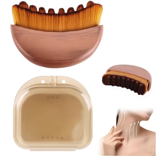 Spazzola per Contorno Linfatico, Spazzola Viso Massaggiatore per il drenaggio linfatico, Lymphatic Drainage Face Brush per adattarsi perfettamente alla pelle e alleviare l'affaticamento