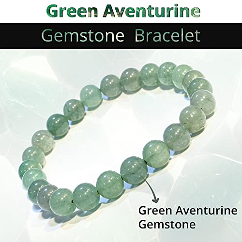 Image of ANAYA AGATE Healing Crystal Bracelet for Women and Men - 8mm Round Beaded Bracelet for Men and Women - Unisex Stretchy Gemstone Bracelet for Healing and Protection
