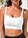 Womens Fashion Bikini Swim Top Comfortable Supportive Sports Bra Swimsuit Top for Swimming Beach Yoga White S