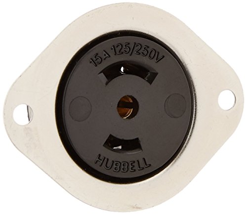 Locking Flanged Receptacle, Std, 15A, Ml-3R
