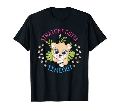 Chicas Straight Outta Cute & Smart Little Tiger Timeout Boys Camiseta