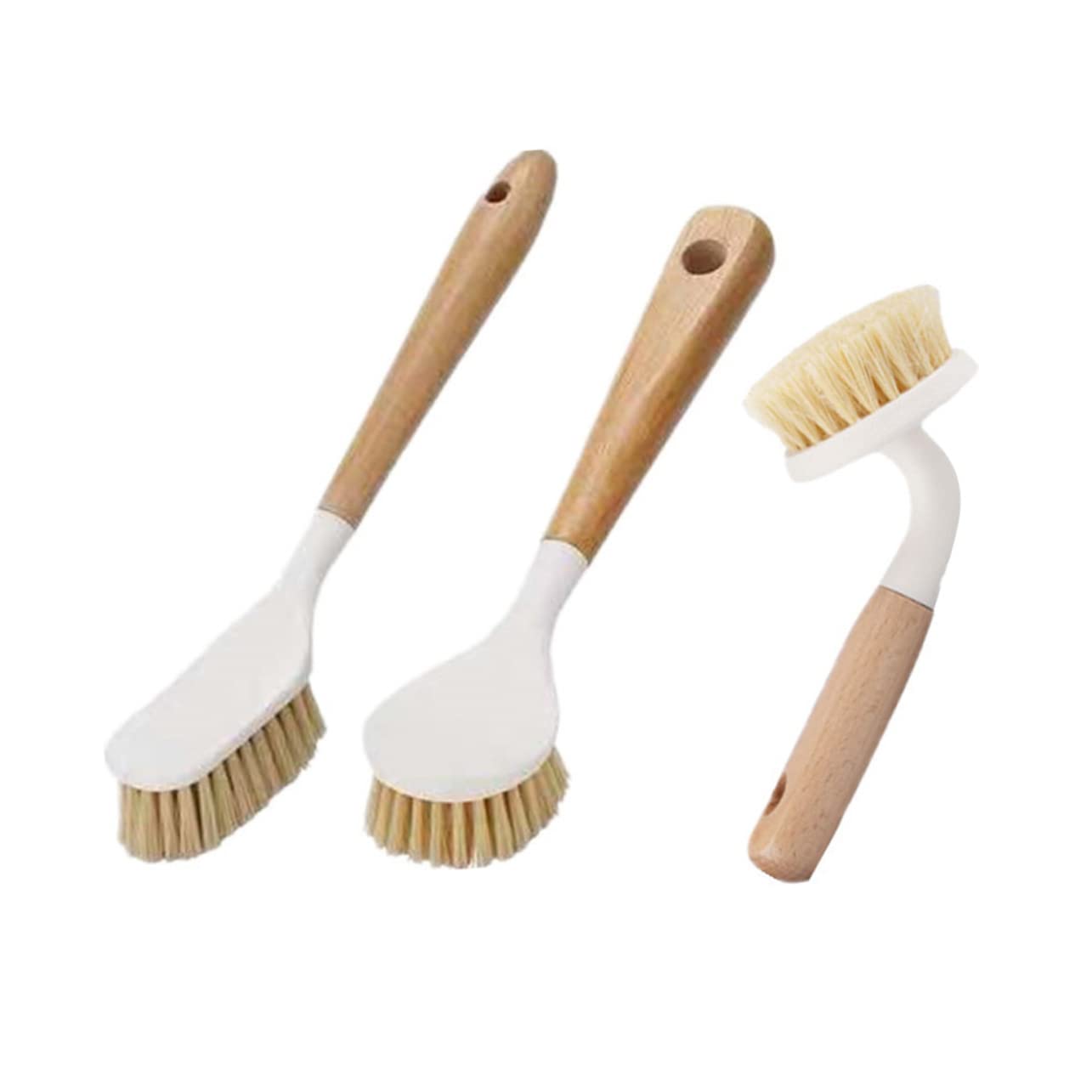 Juego de cepillos de limpieza de mango largo – Fregadero de platos y utensilios de cocina – Cepillo duradero para platos para el hogar para una fácil limpieza y fregado de sartenes – Herramienta
