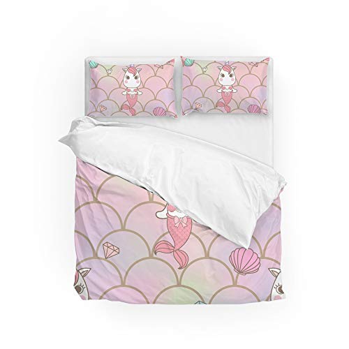 Housse de couette CHEHONG ultra douce avec parure de lit durable lavable en machine facilement