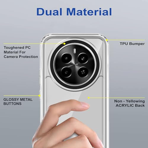 Image of amazon basics Back Case Cover for Realme Narzo 70 5G (Polycarbonate, Thermoplastic Polyurethane Transparent)