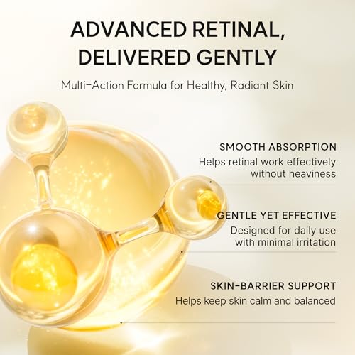 Image of Arencia Retinal Booster Shot Serum, Firming Advanced Night Serum with Caffeine and Ectoin for Mature Skin, Pore Minimizing, WFine Lines & Wrinkles, Korean Skincare 30ml /1.01 fl.oz
