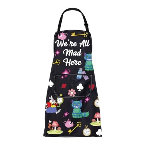BNQL Alice Wonderland Cooking Apron with Pockets Cover