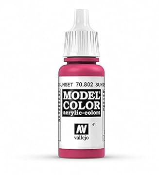 Vallejo Model Color 17 ml Acrylic Paint - Sunset Red