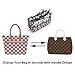 BTSKY Printing Handbag Organizers Inside Purse Insert - High Capacity 13 Pockets Bag Tote Organizer with Handle (Owl)