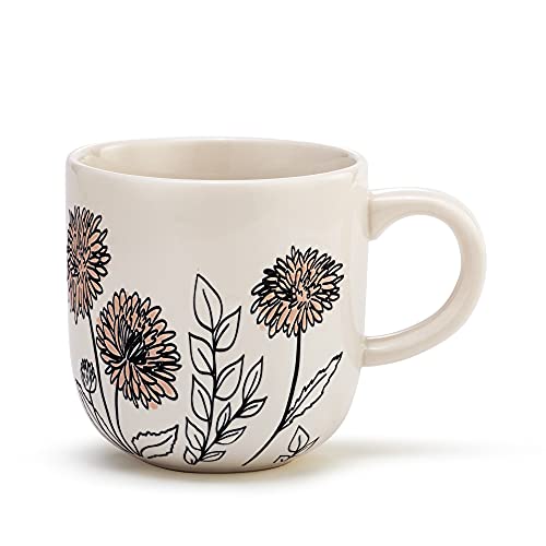 Demdaco November Birth Flower Peach And Cream 10 Ounces Stoneware Coffee Cup Mug #TOP15