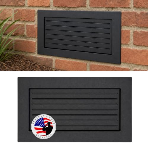 Crawl Space Recessed Foundation Vent Cover - Shallow Depth - Fits 8