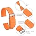 HARFINGTON Silicone Watch Band 16mm Width Quick Release Soft Rubber Replacement Watch Strap with Stainless Steel Buckle for Men Women, Orange
