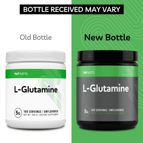 Nui Nutra L Glutamine Powder Supplement 500G Tub, 5G Per Serving - Amino Acid To Promote Muscle Recovery #TOP1